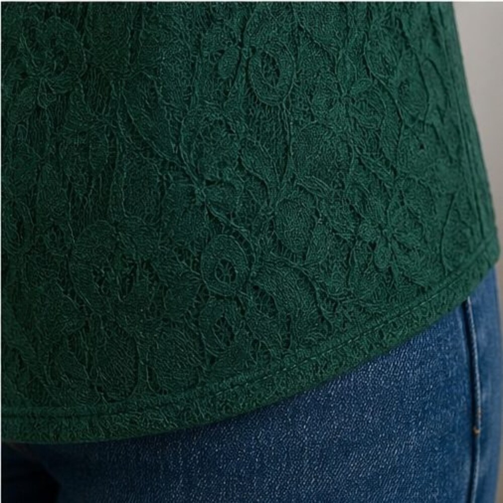 Emerald Ruffle Blouse - Picture 6 of 6